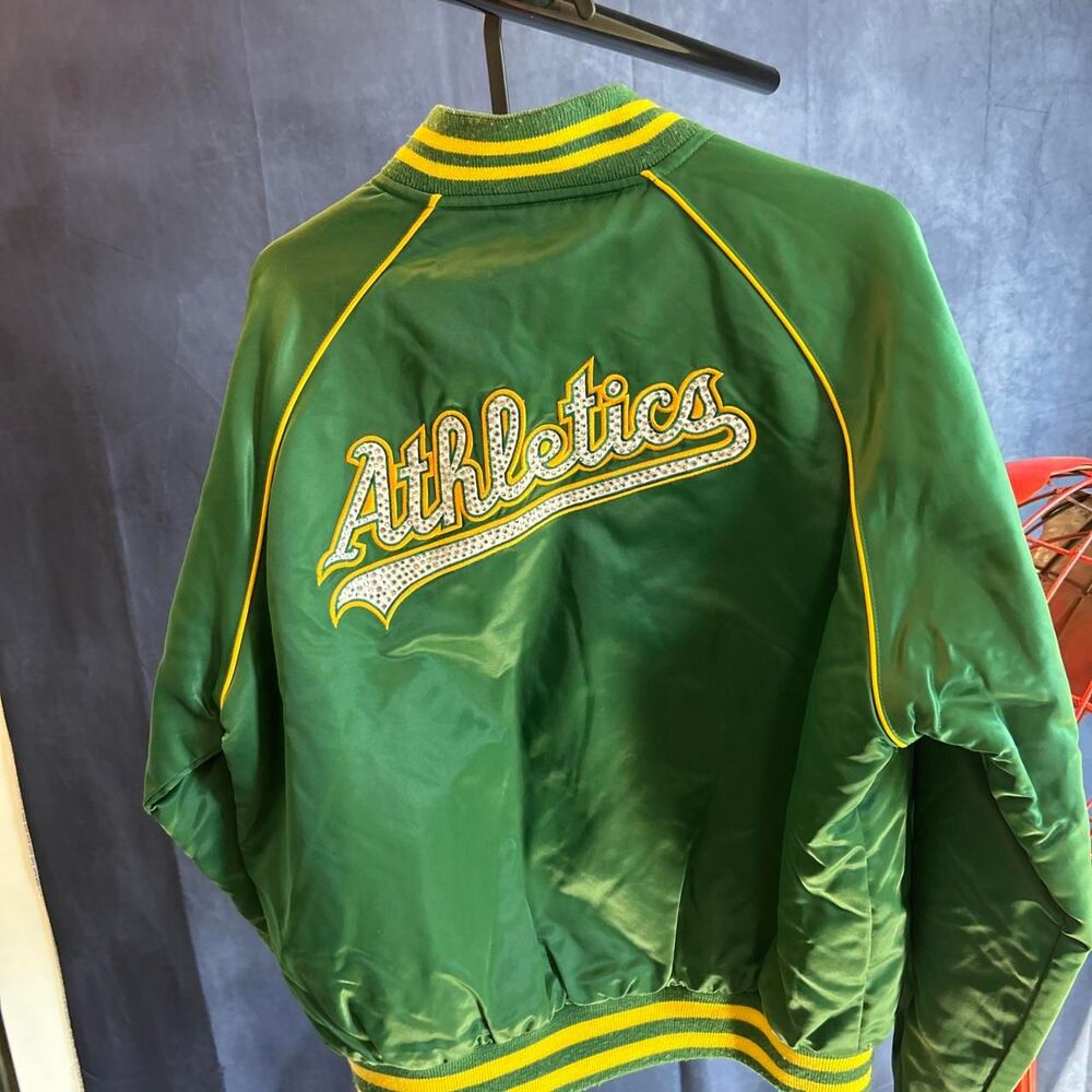 MLB Oakland Athletics Bomber w/ Rhinestone Detail
